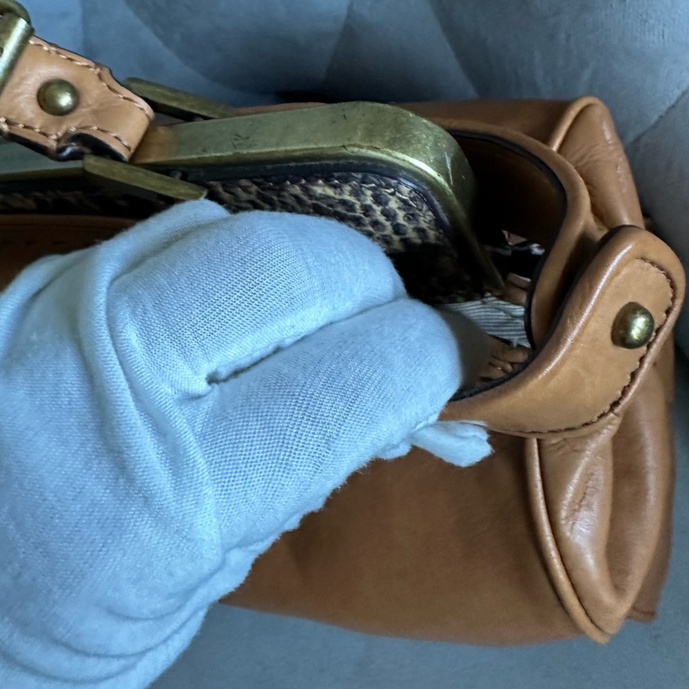 Talbots Tan Leather Shoulder Bag - Picture 12 of 15